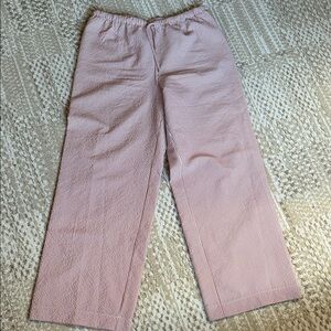 Wayf Wide-Leg Pink and White Striped Pants